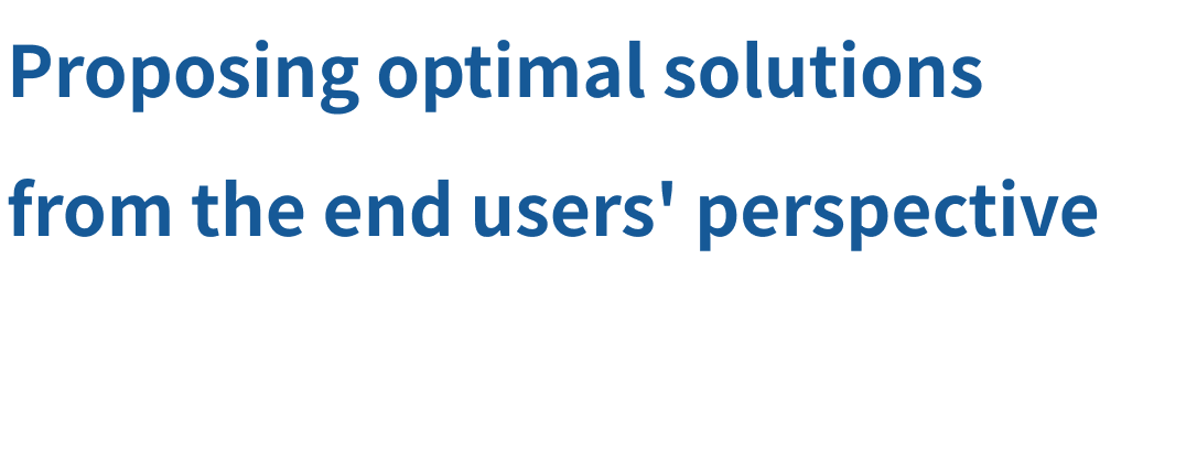 Proposing optimal solutions from the end users' perspective Uncovering unrecognized issues through dialogue